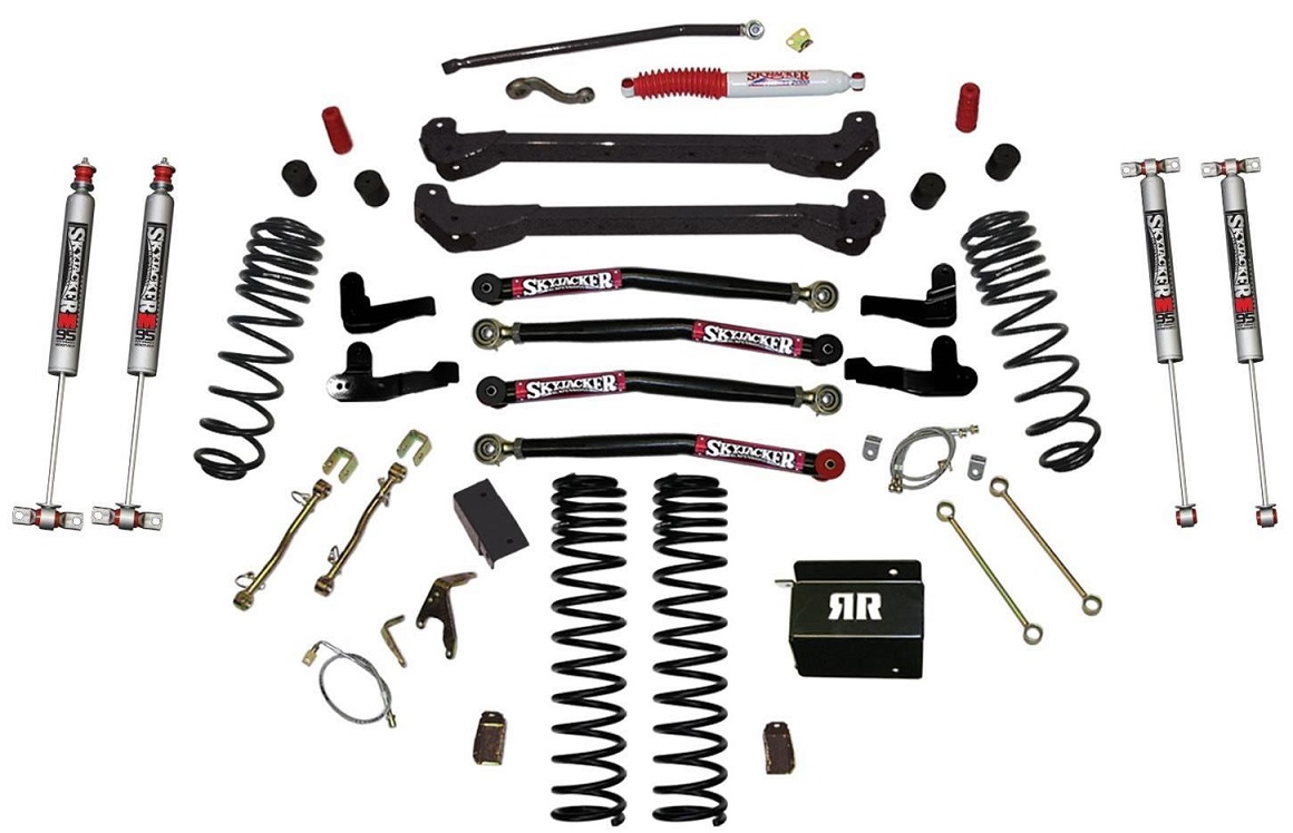 6 In. Long Travel Lift Kit w/M95 Shocks 97-06 Jeep Wrangler - Click Image to Close